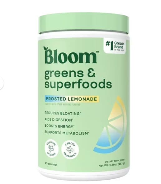 BLOOM GREENS & SUPERFOODS – FROSTED LEMONADE