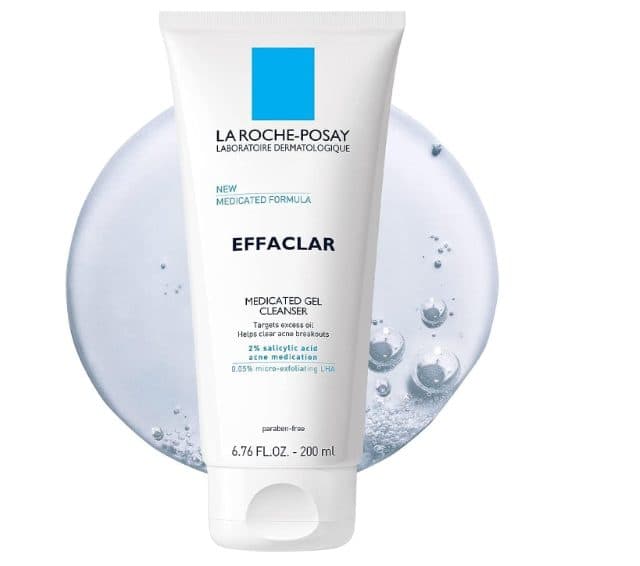 LA ROCHE-POSAY EFFACLAR MEDICATED GEL CLEANSER- 2% SALICYLIC ACID ACNE MEDICATION.